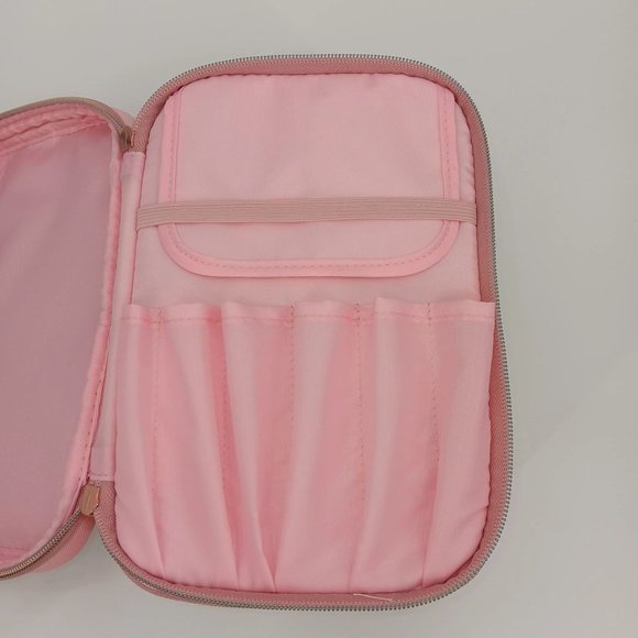 CONAIR SOPHIA JOY PINK FLORAL PRINT TRAIN CASE, MAKEUP BAG TRAVEL BAG FOR COSMET - Picture 10 of 16